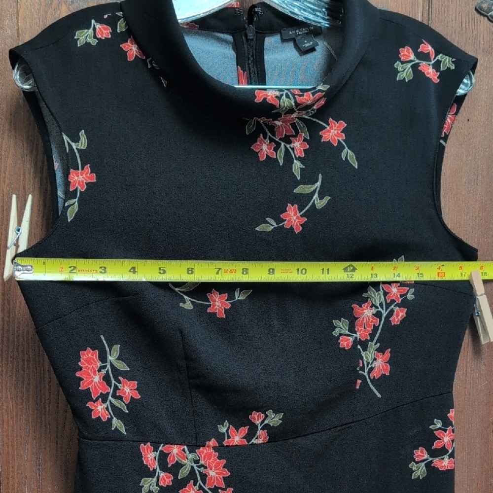 Ann Taylor Factory Vintage Inspired Black Cowl Neck Dress